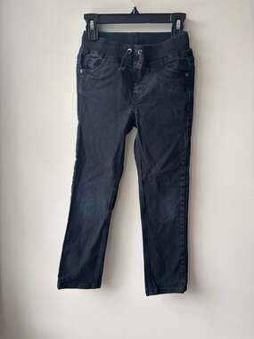 Hanna Andersson Kids' Black Easy-On Denim Knit Jeans Size 6 ( Hanna size 120)